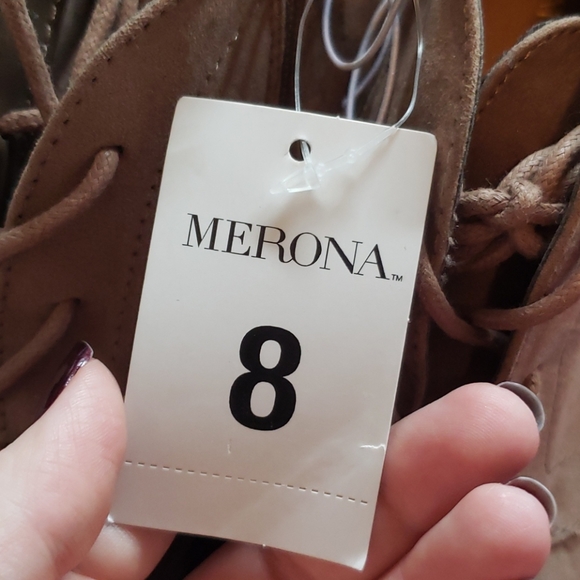 Target Merona Taupe Lace up Wedges - Picture 4 of 4